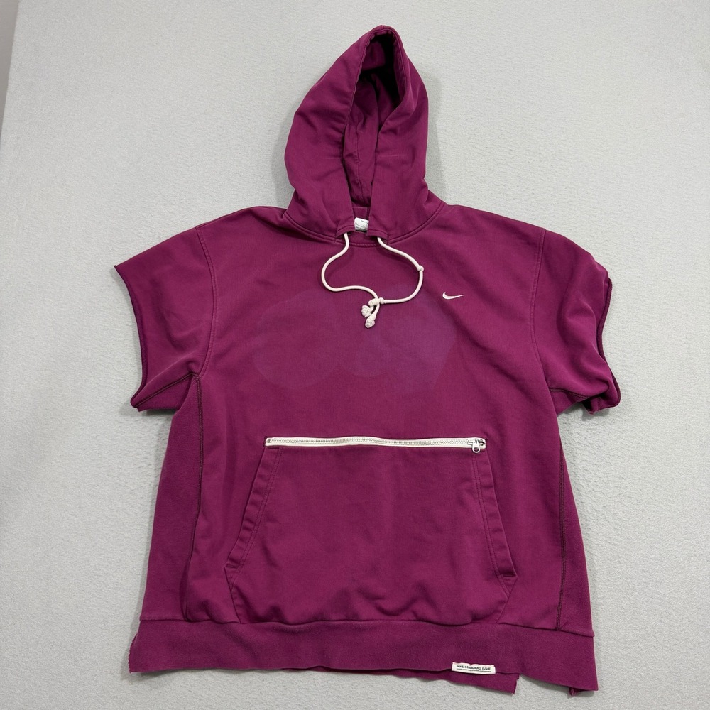 Nike Hoodie Mens XL Purple Standard Issue Short Sleeve Pullover CV0864-610